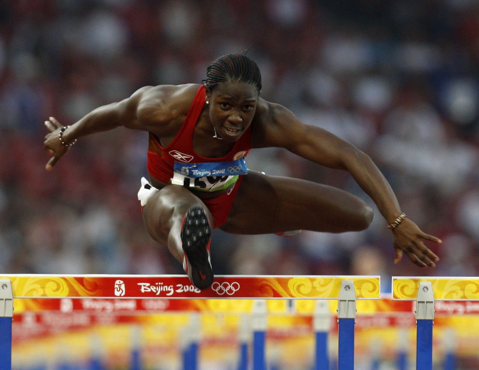 La atleta española, Josephine Onyia, durante los Juegos de Pekín.