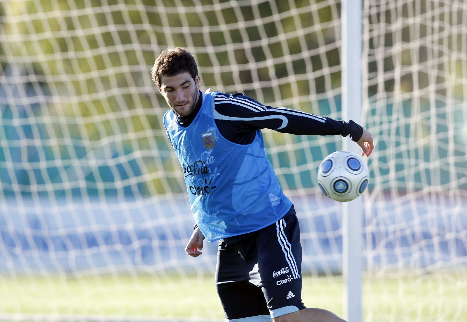 Gonzalo Higuain, durante un entrenamiento de la selección argentina.