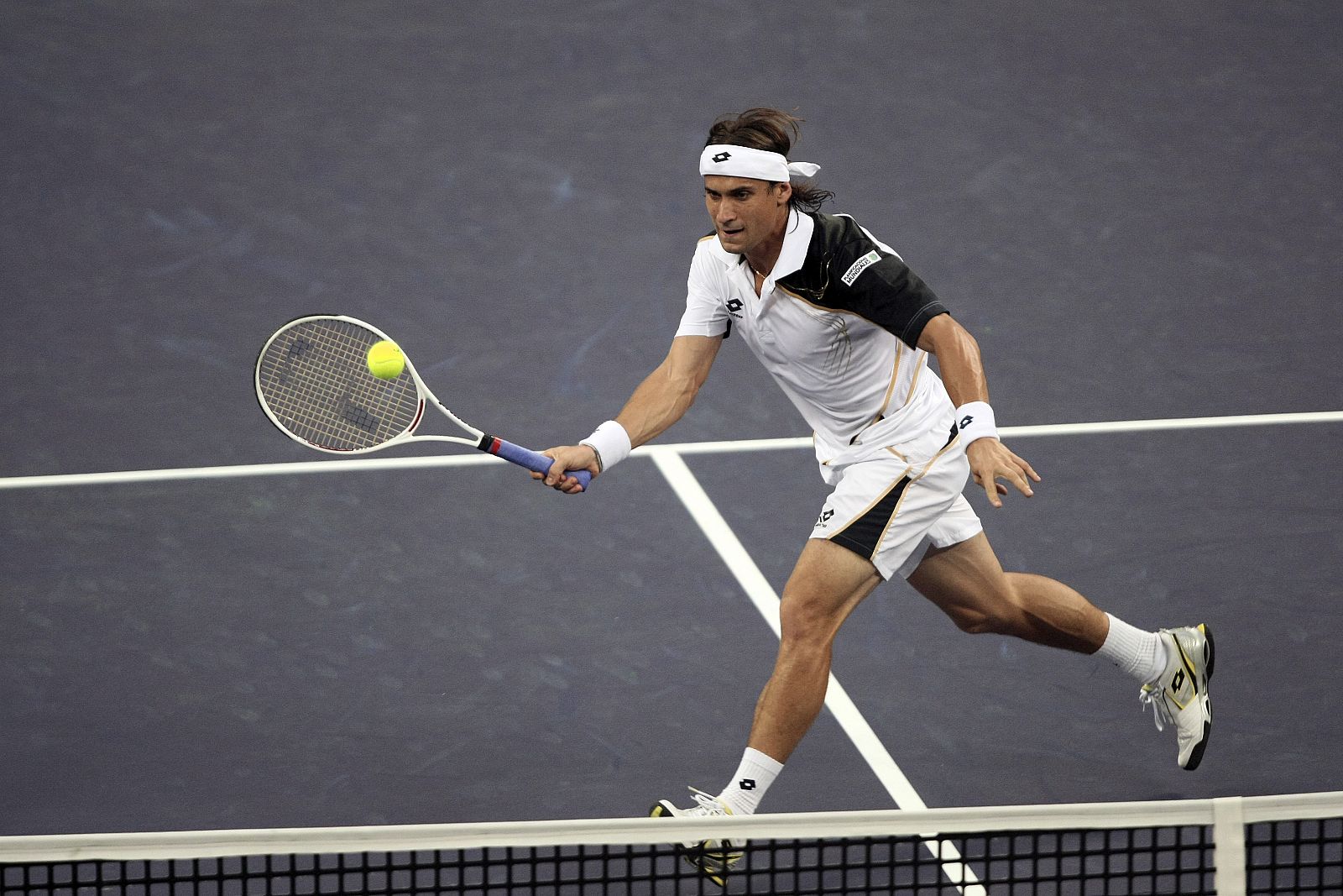 David Ferrer jugó muy concentrado su partido ante el francés Richard Gasquet