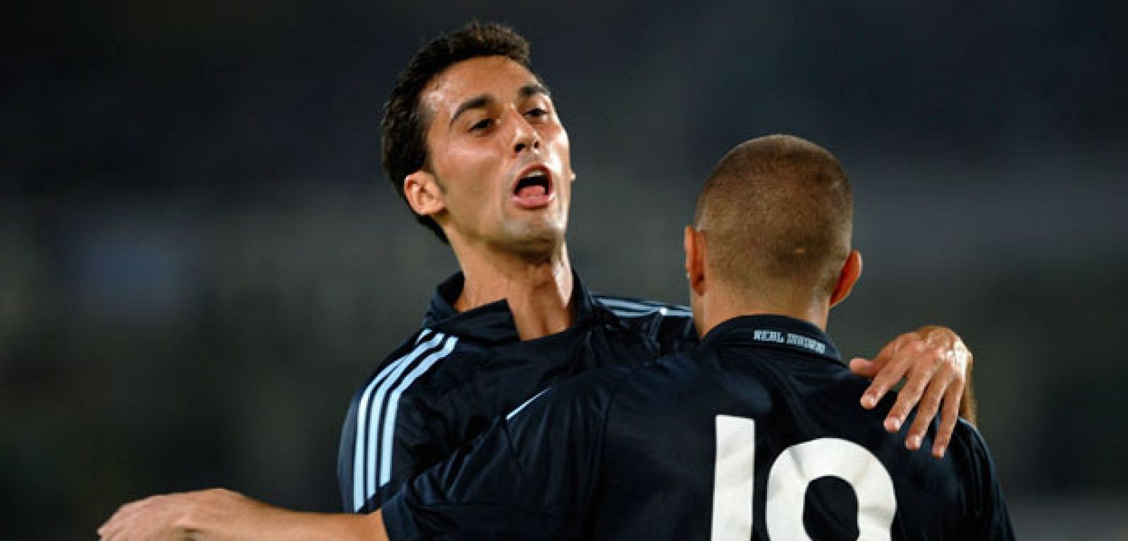 Arbeloa celebra un gol de su actual equipo, el Real Madrid.