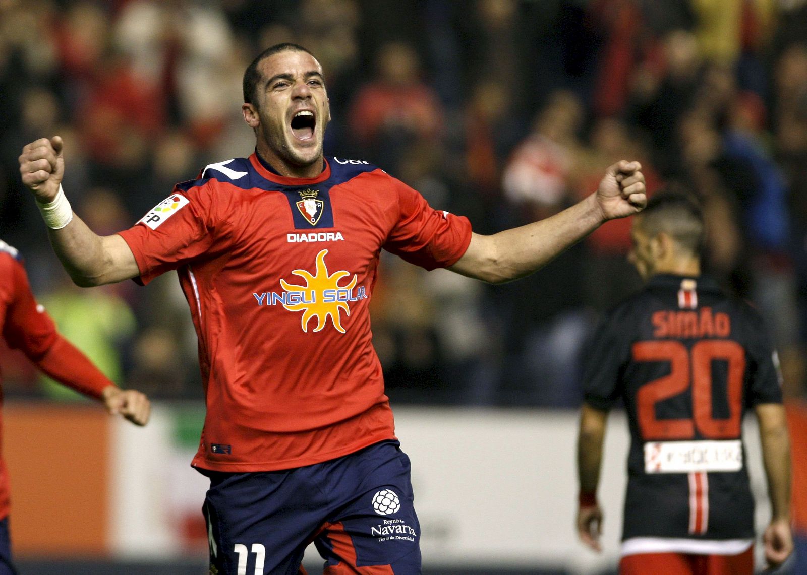 Walter Pandiani ha sido el protagonista del partido, al marcar los dos primeros goles de Osasuna.