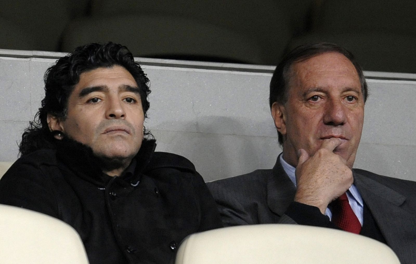 Maradona y Bilardo, hace un año, en su visita a Madrid.