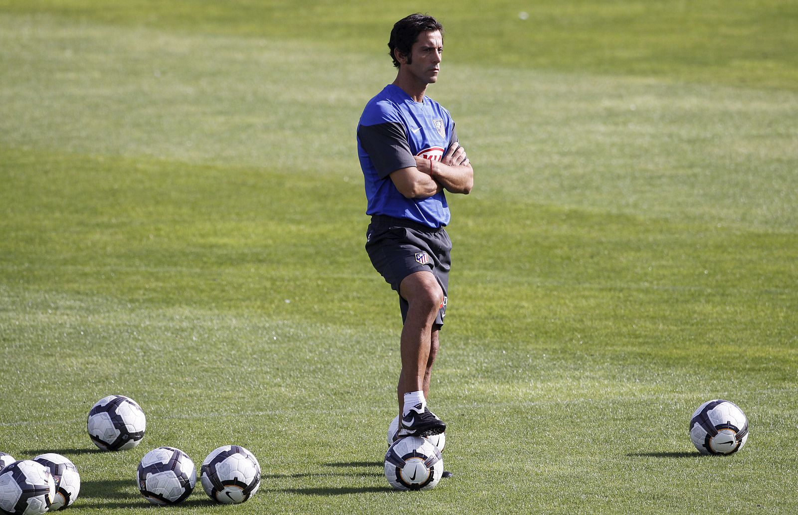 El entrenador del Atlético de Madrid, Quique Sánchez Flores