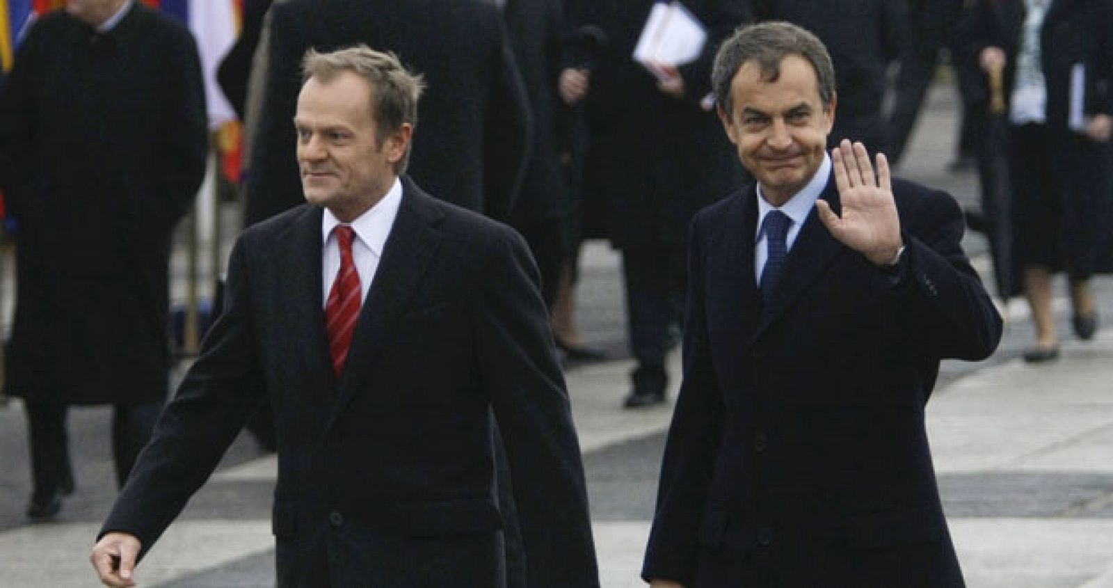 El presidente español, José Luis Rodríguez Zapatero, con el primer ministro polaco, Donald Tusk, en Sopot