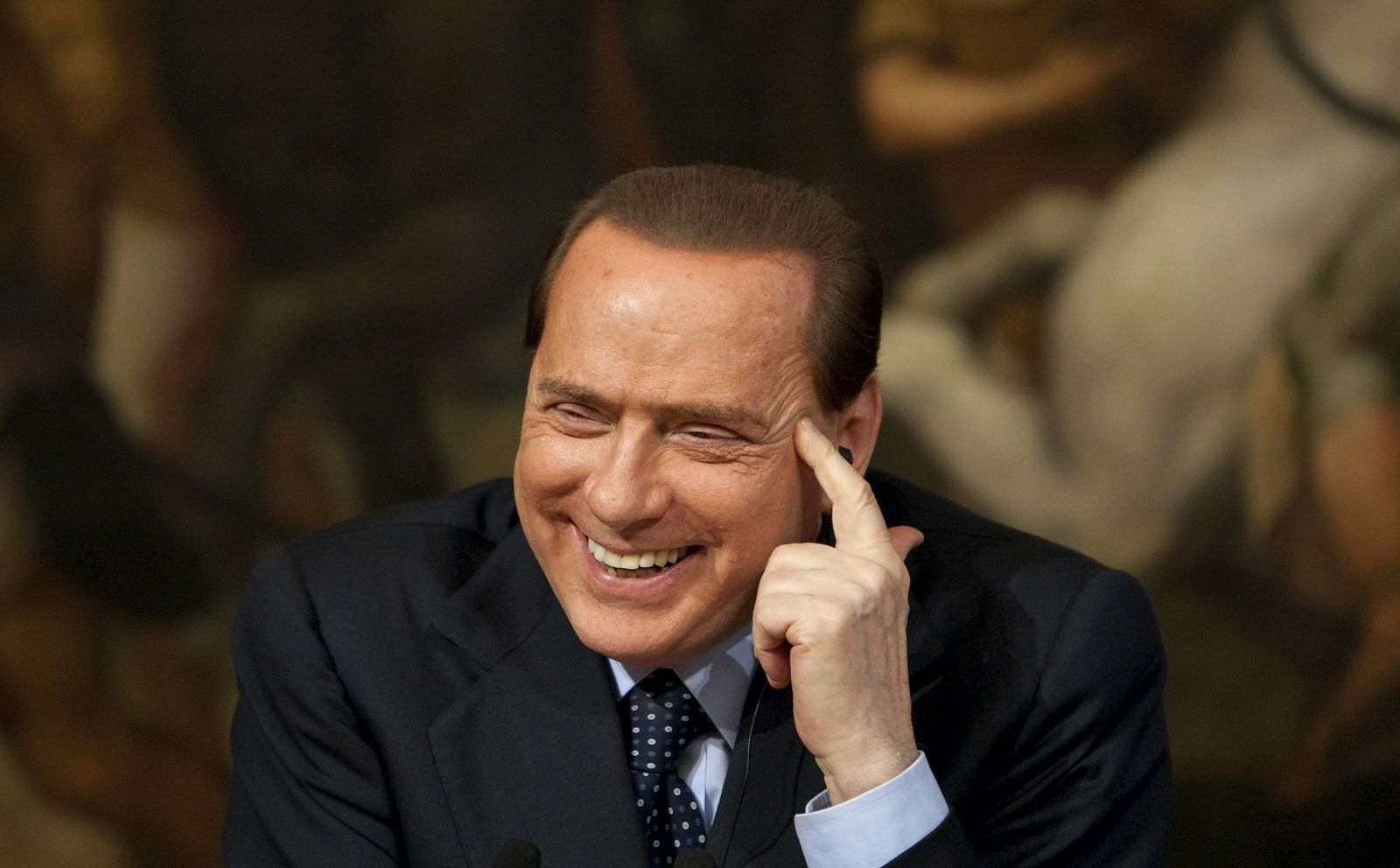 Berlusconi, muy sonriente, el pasado viernes en Roma