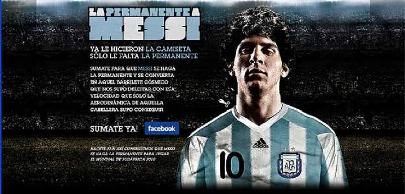 Una web argentina apuesta porque Messi lleve el pelo rizado al Mundial.