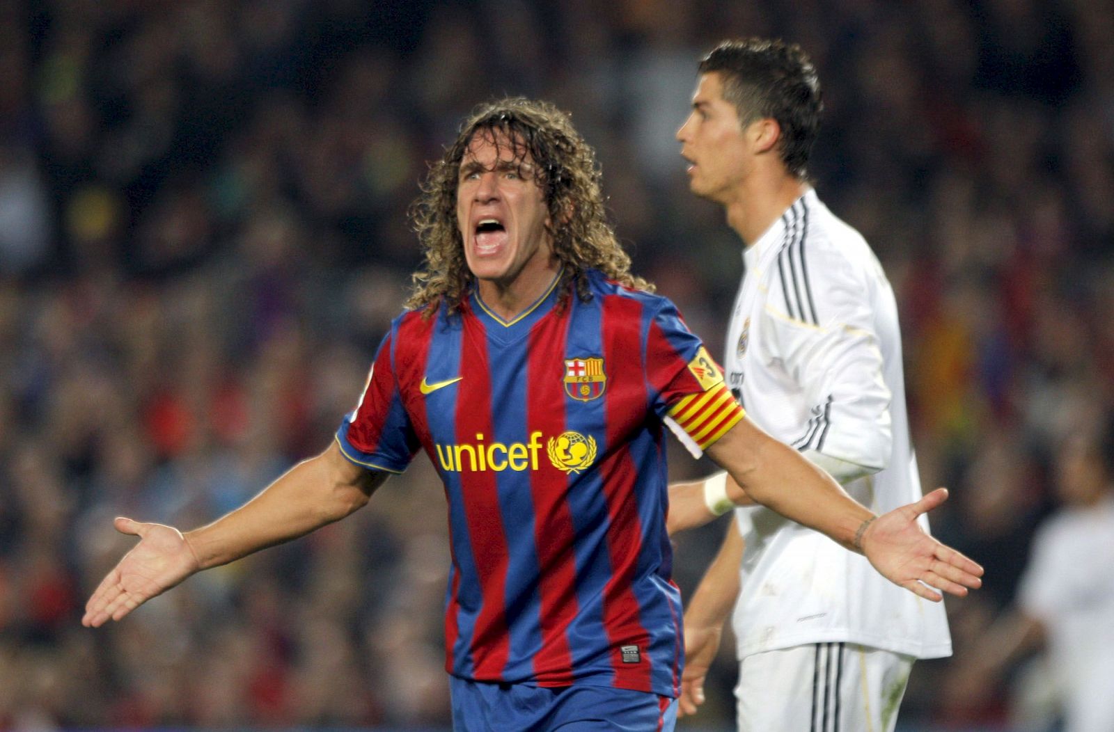 Puyol, en el partido ante el Real Madrid.