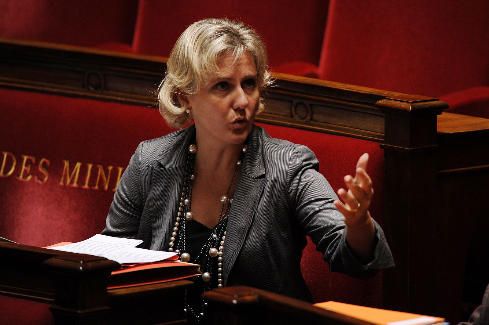 La ministra francesa de Familia, Nadine Morano, en la Asamblea Nacional.
