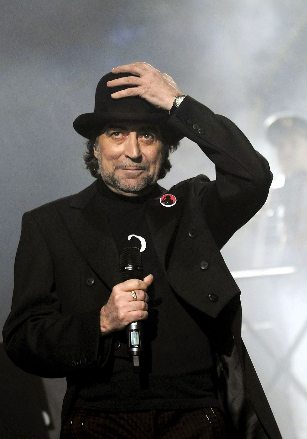 Joaquín Sabina con su clásico sombrero.