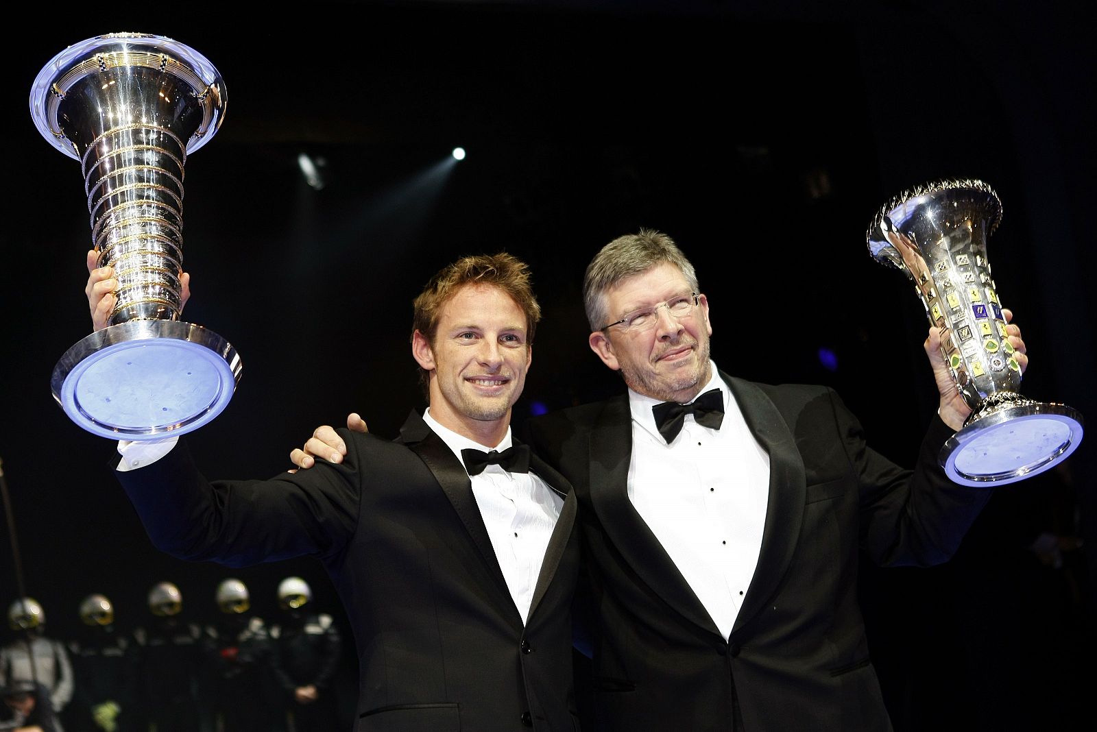 Jenson Button y Ross Brawn, jefe de equipo y piloto en 2009, serán rivales el próximo mundial.