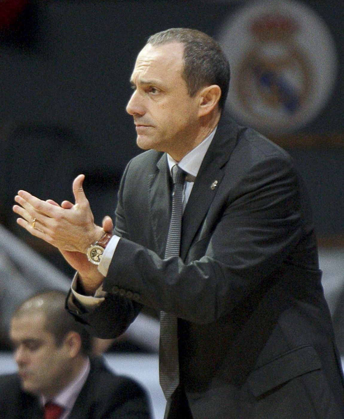 El entrenador del Real Madrid de baloncesto Ettore Messina.