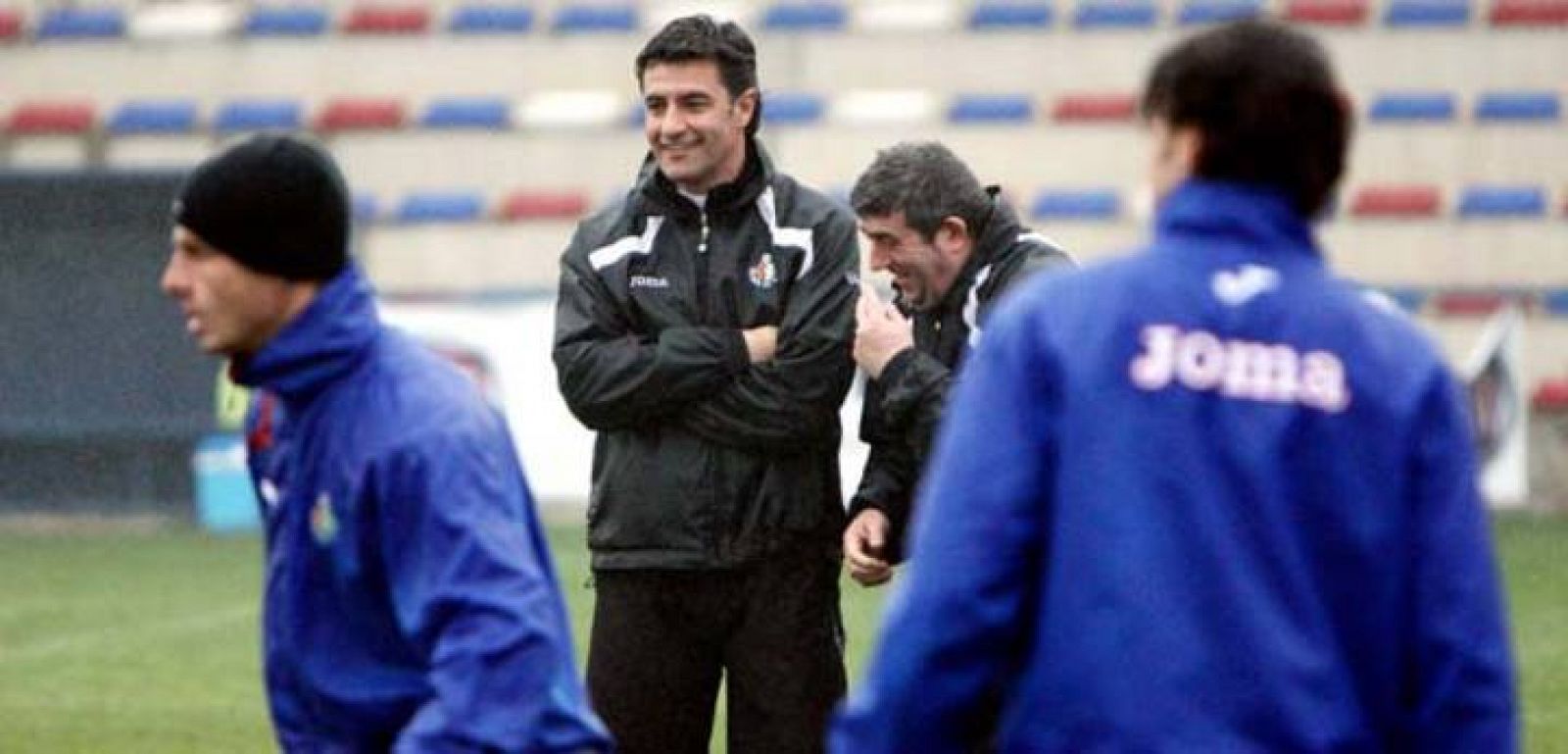 Míchel durante uno de los entrenamientos antes del partido de Copa.