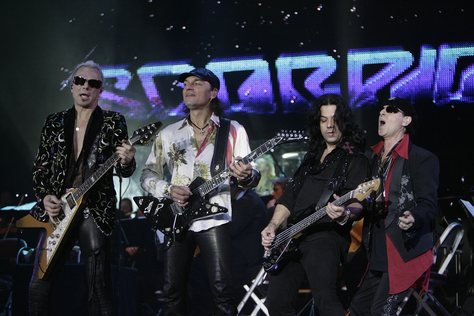 De izquierda a derecha, Schenker, Jabs, Maciwoda y Meine, en un concierto en Riga en el 2008.