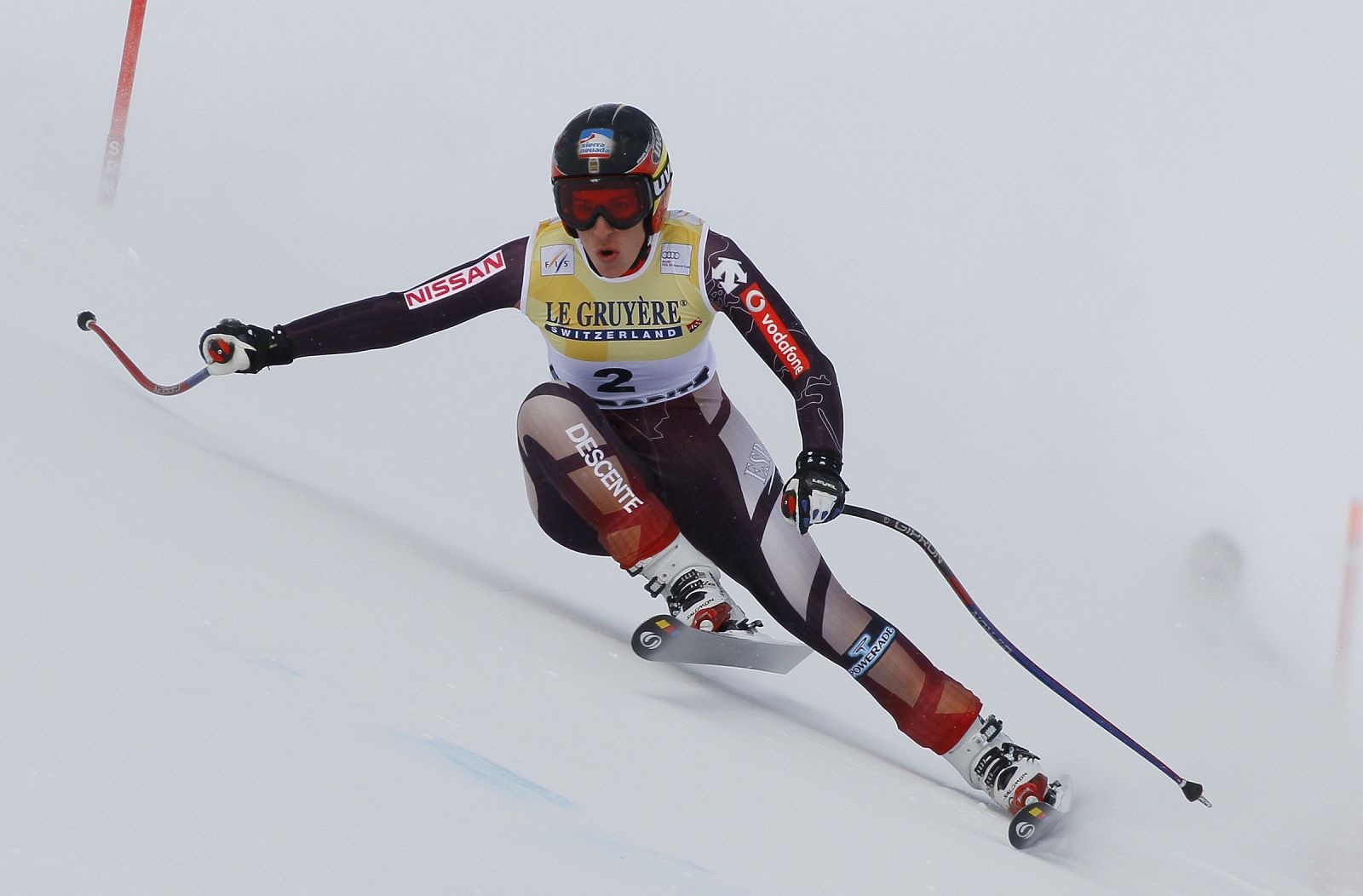 Ruiz-Castillo of Spain competes during the women's World Cup downhill race in the Swiss mountain resort of St. Moritz