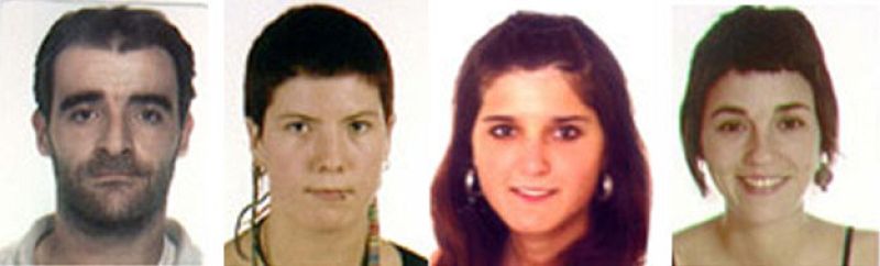 Javier Atristain Gorosabal, Ekhine Eizagirre Zubiaurre, Ione Lozano Miranda y Eider Zuriarrain Mendiguren están en la lista de los más buscados de la Guardia Civil.