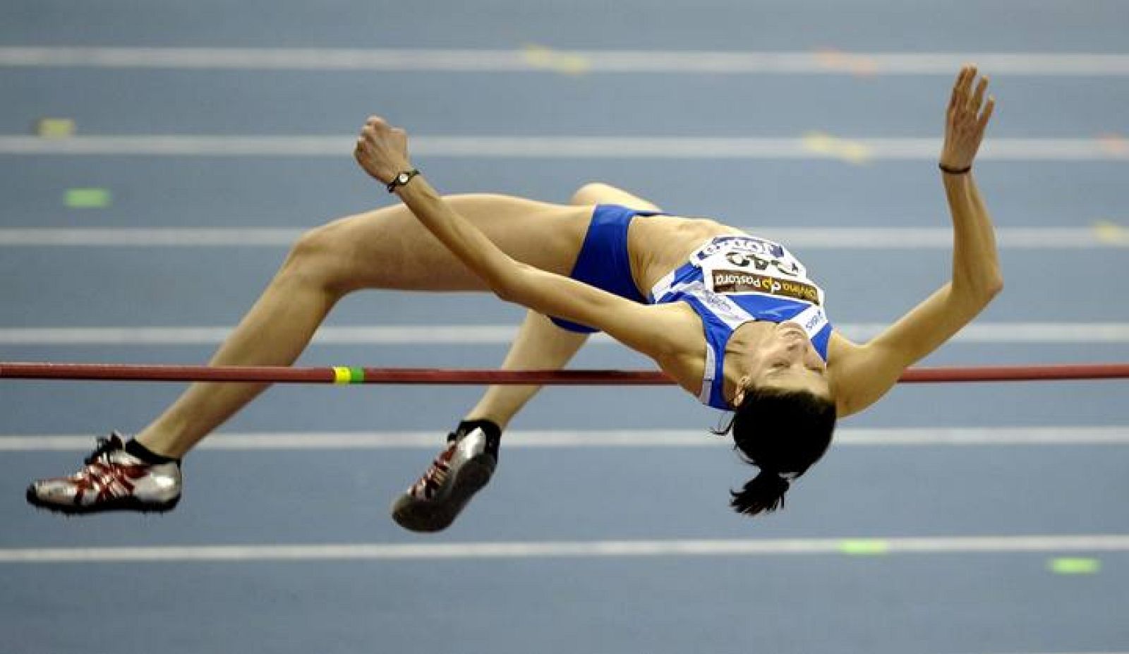 Ruth Beitia, en la final de altura del 46º Campeonato de España de atletismo en pista cubierta.