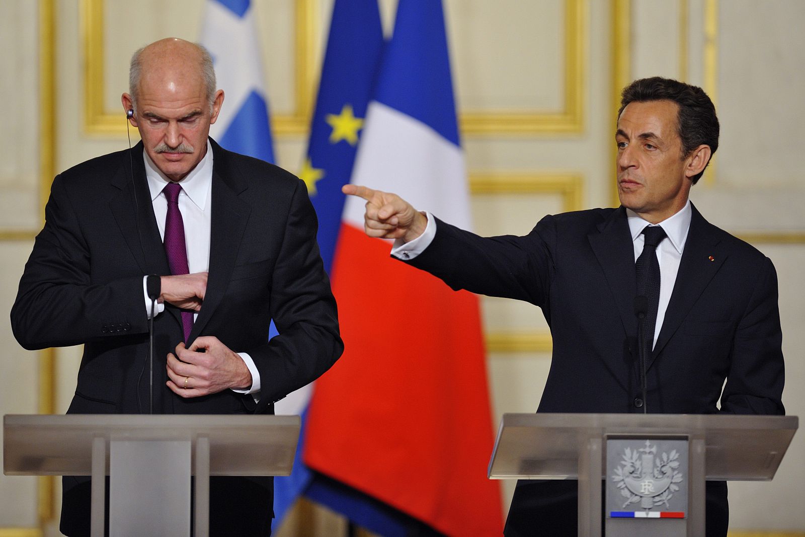 Sarkozy y Papandreu