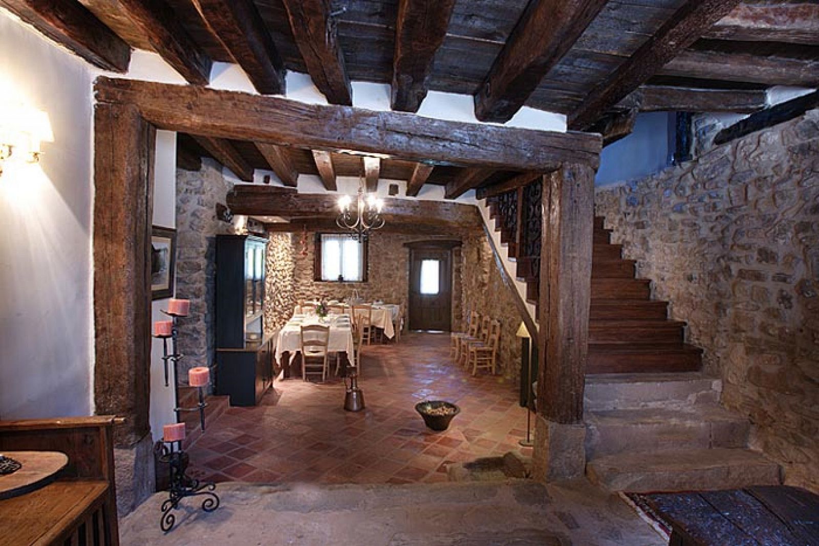 Interior de una casa rural