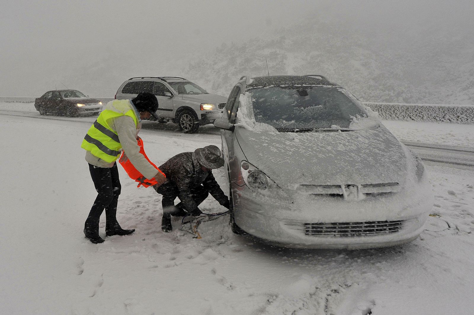 LA JONQUERA CERRADA AL TRÁFICO A CAUSA DEL TEMPORAL NIEVE