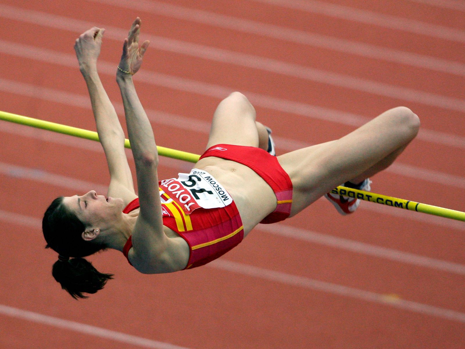 La española Ruth Beitia, durante la competición.