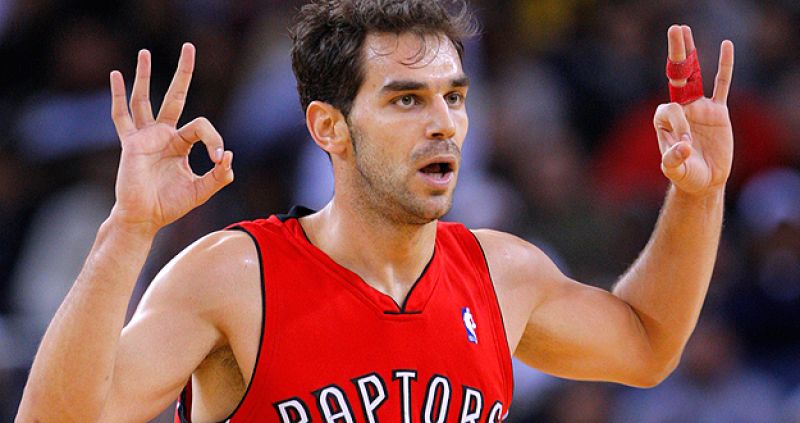 José Manuel Calderón gesticula en un momento del partido.