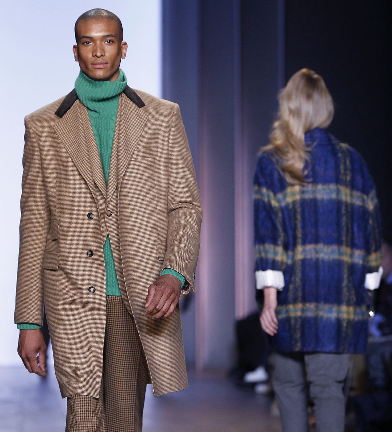 A model presents a creation from the Tommy Hilfiger 2010 collection during New York Fashion Week