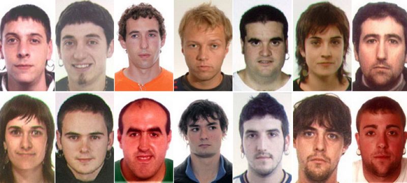 De izquierda a derecha y de arriba a abajo, Raúl Aduna Vallinas, Javier Agirre Ibáñez, Eneko Agirrebiria Olegoy, Asier Coloma Ugartemendia, Jon Etxeberria Oiarbide, Zuriñe Gogenola Goitia, Iñaki Imaz Munduate, Olatz Izagirre Sarasti, Gaizka Likona An