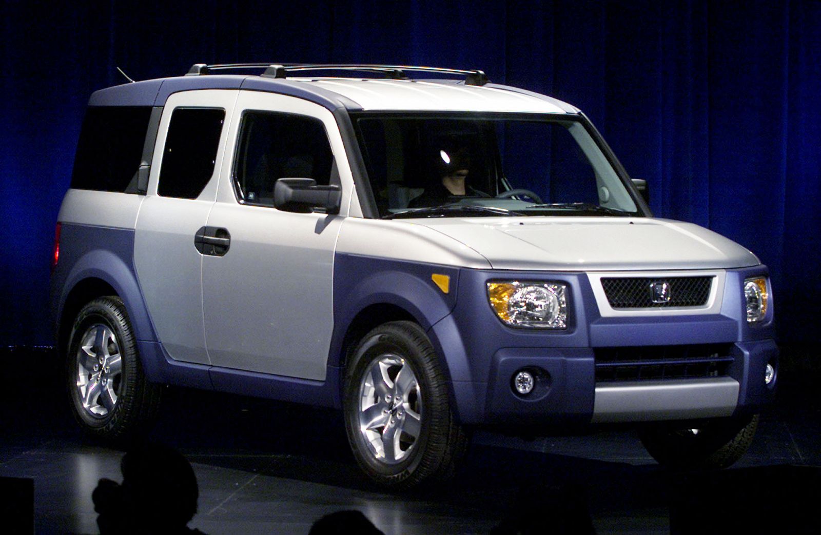 The new Honda light truck, the Element, is shown at its debut at the New York International Auto Sho..