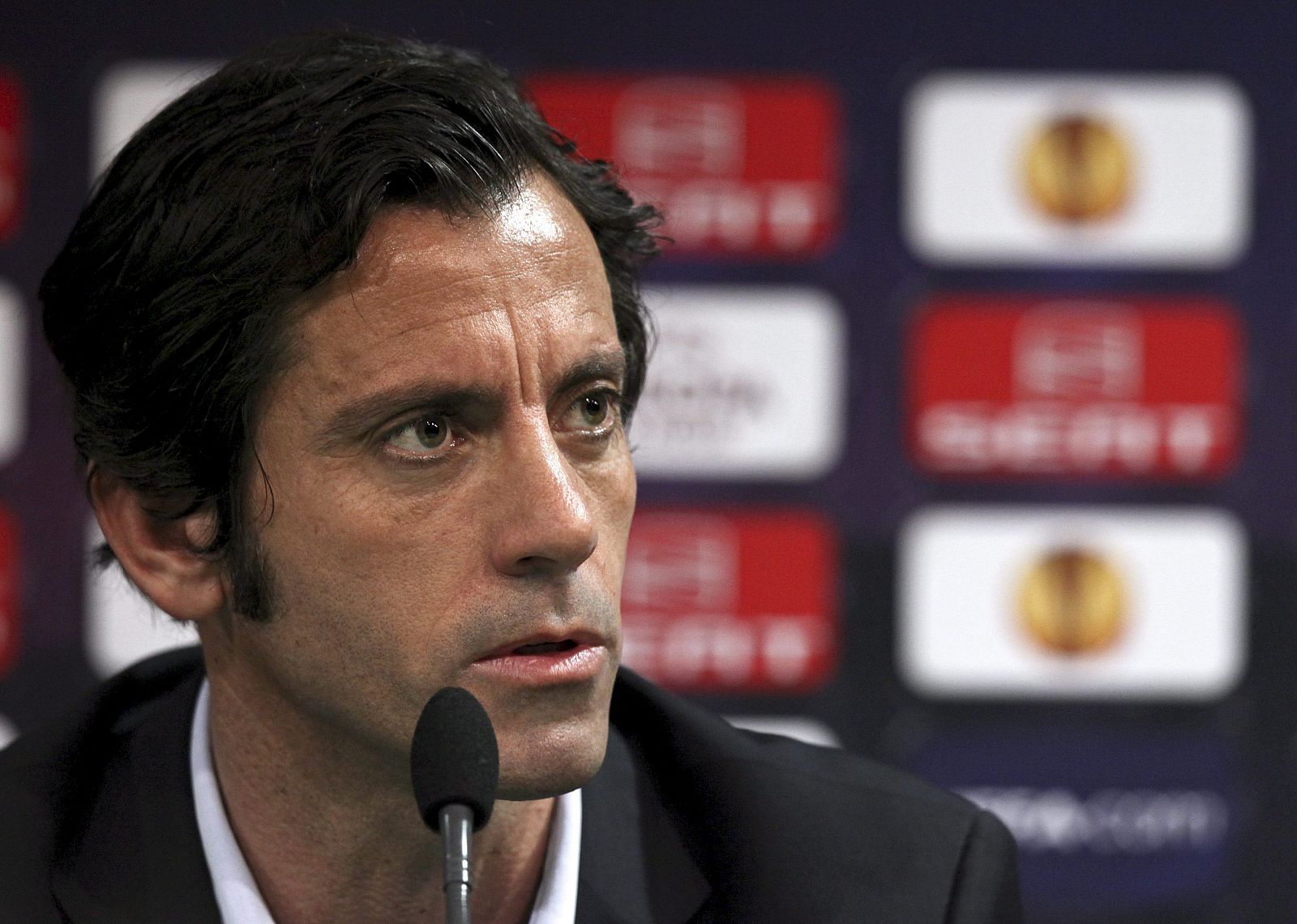 El entrenador del Atlético de Madrid, Quique Sánchez Flores