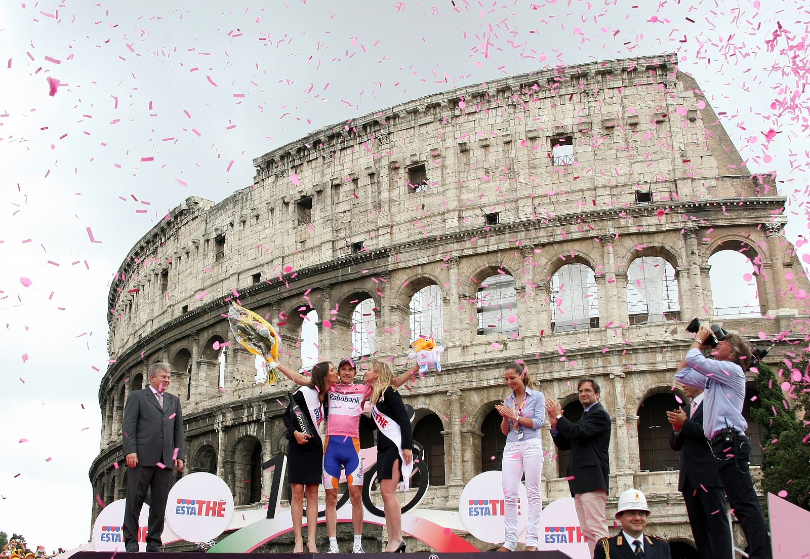 El ruso Denis Menchov ganó la edición número 100 del Giro en 2009 con el Rabobank.