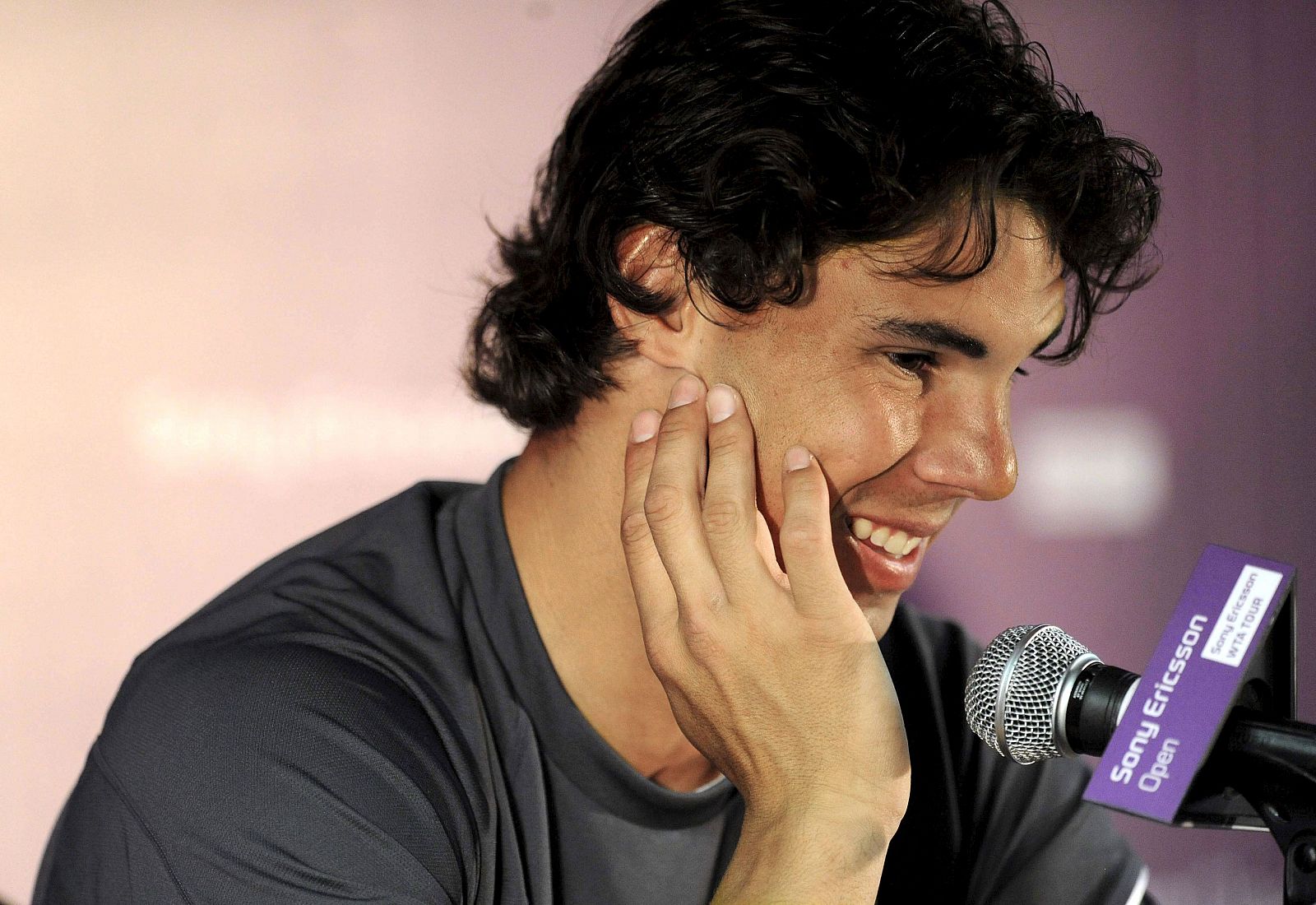 Rafa Nadal, en una rueda de prensa en Cayo Vizcaíno, Miami.