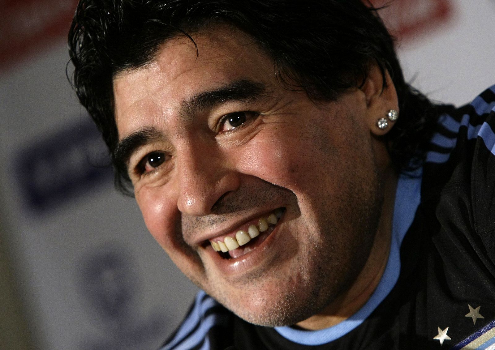 Diego Maradona, en una rueda de prensa.