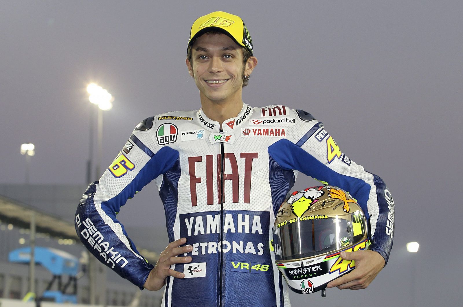 El piloto italiano de Fiat Yamaha, Valentino Rossi.