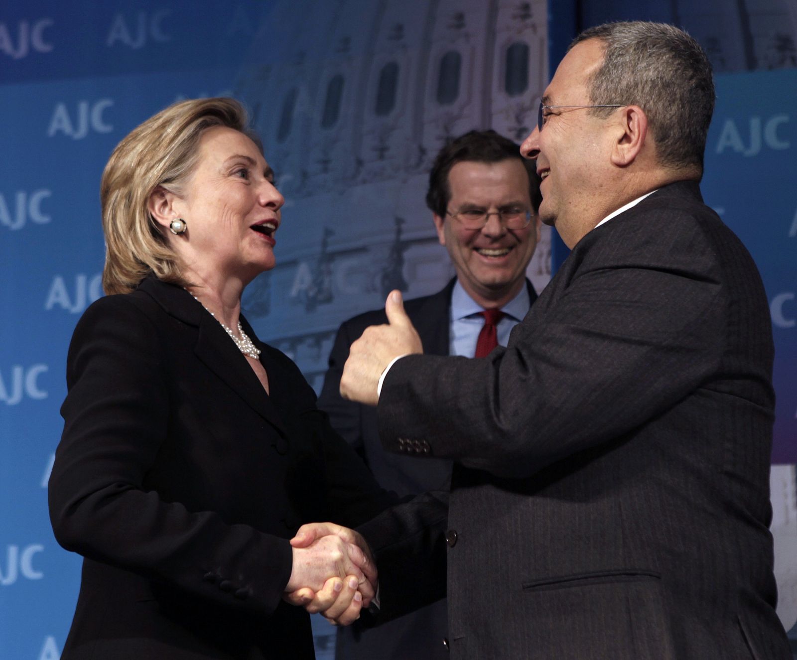 Hillary Clinton y Ehud Barack