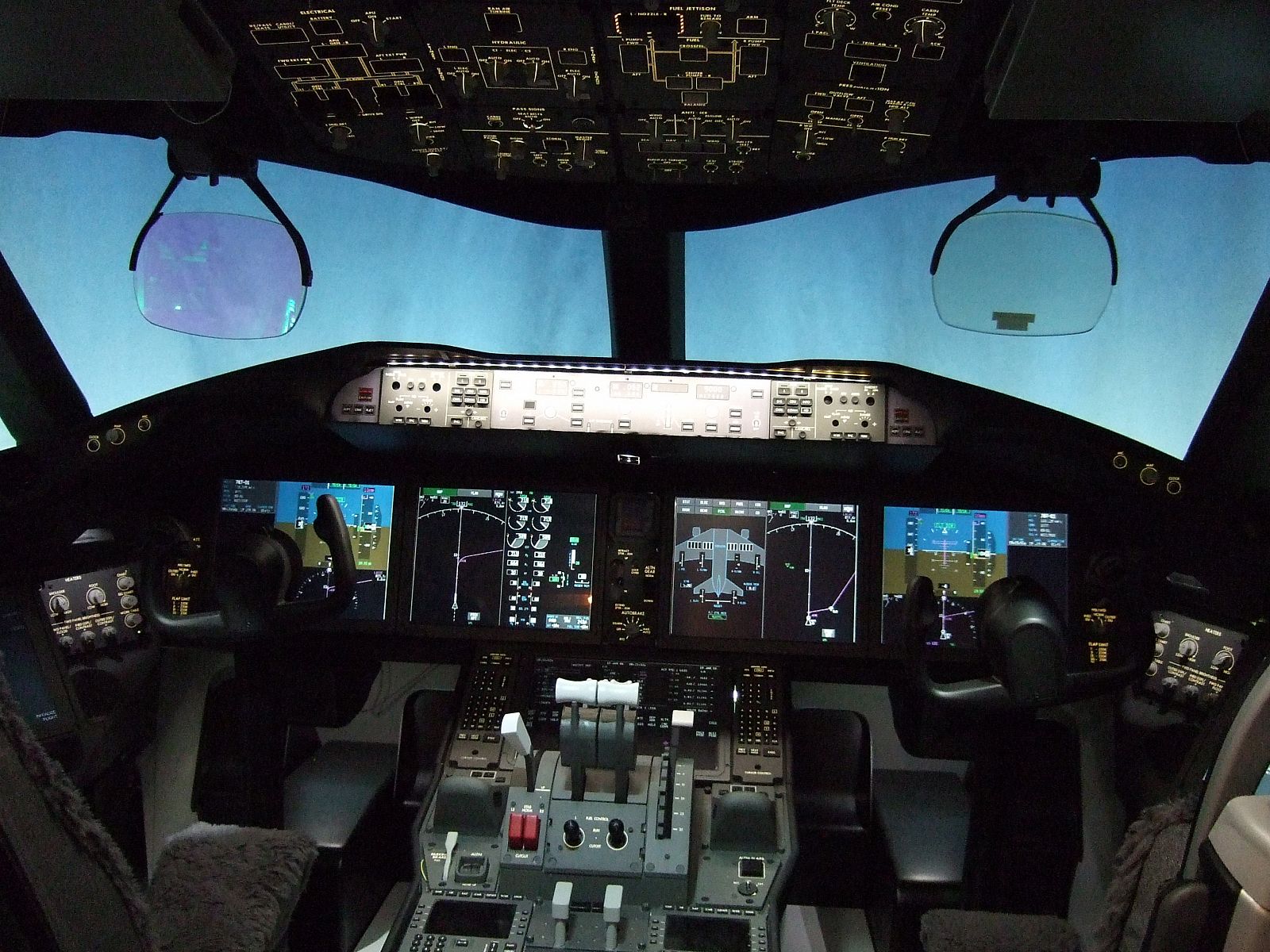 Cabina de un Boeing 787