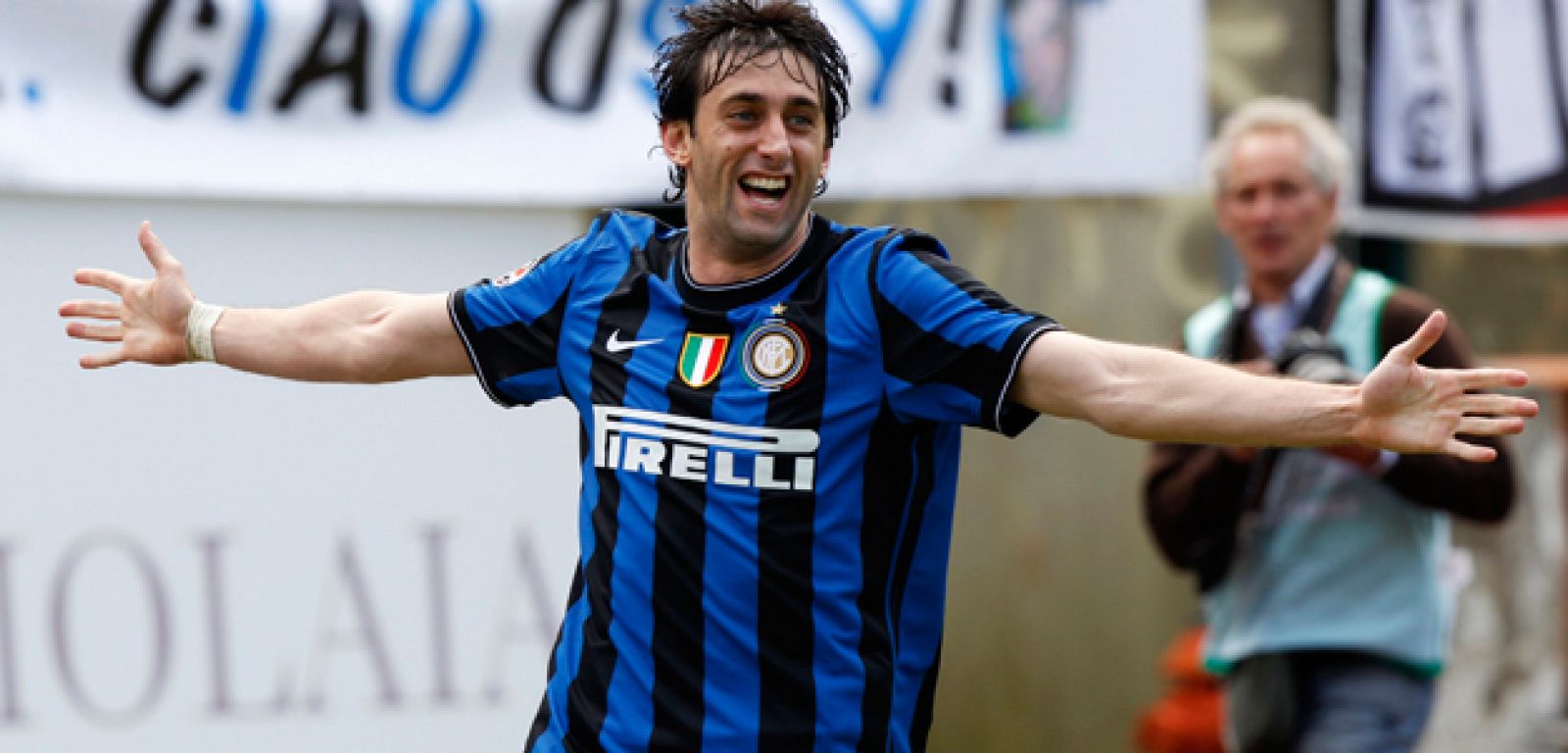 Milito ha marcado el gol de la victoria del Inter de Milán.
