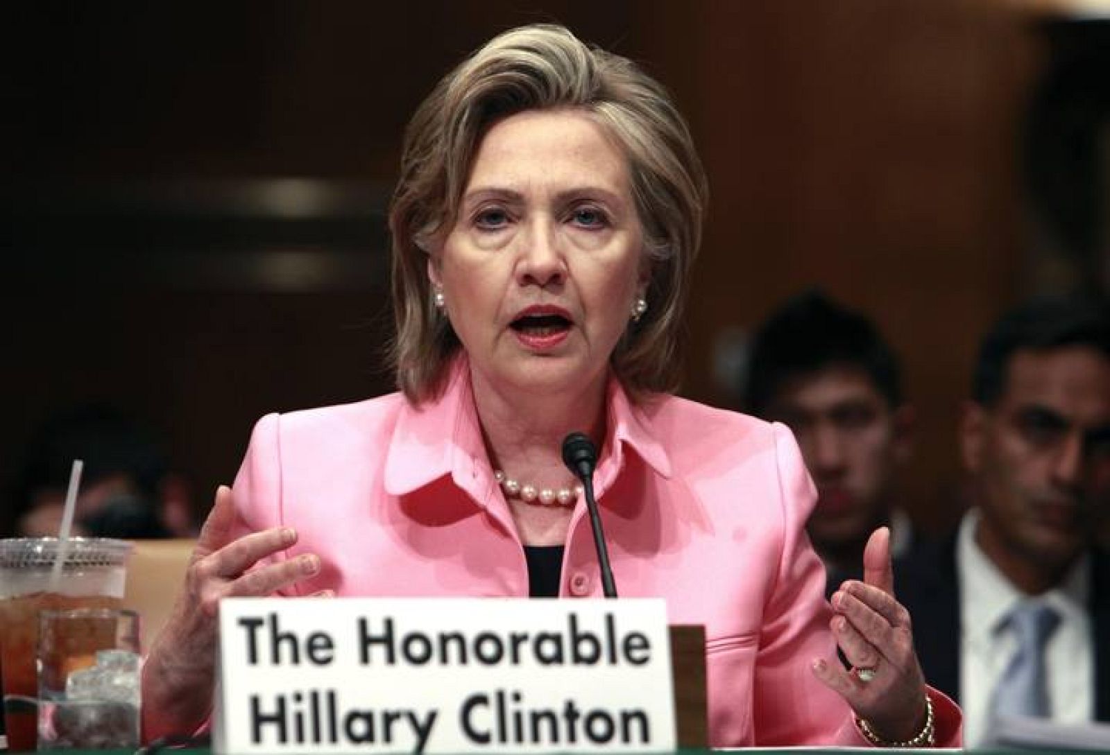 Clinton, en su declaración ante el Senado.