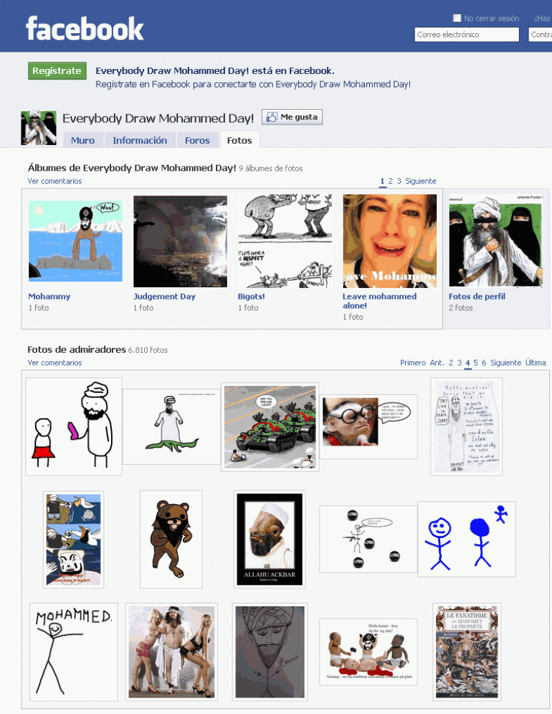 En la página creada en Facebook ya se han colgado miles de caricaturas del profeta
