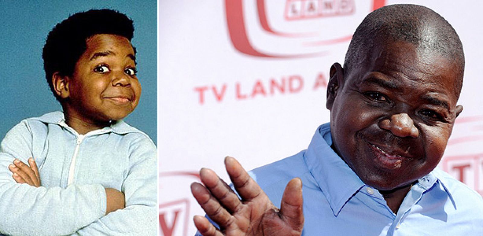 Gary Coleman en 2008 y cuando protagonizaba 'Arnold', la serie que le hizo famoso