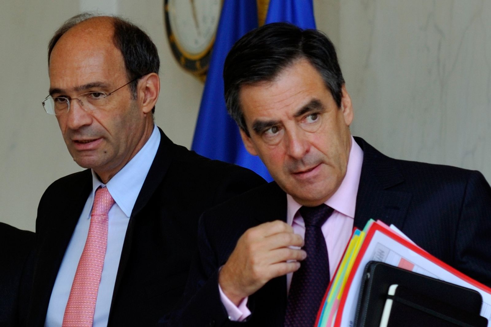 El primer ministro francés junto al ministro de trabajo