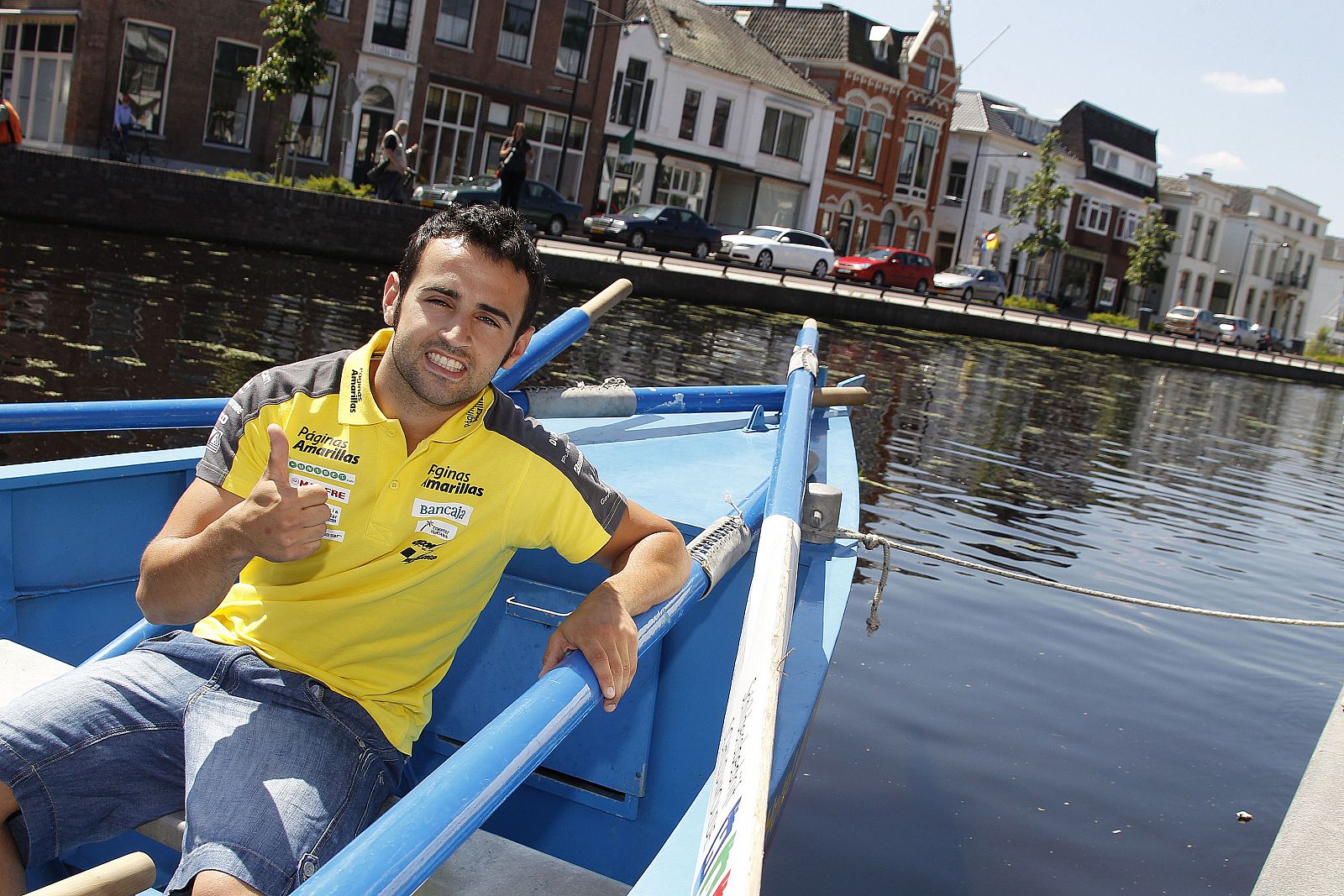 Héctor Barberá, en una de las actividades previas al GP de Assen.