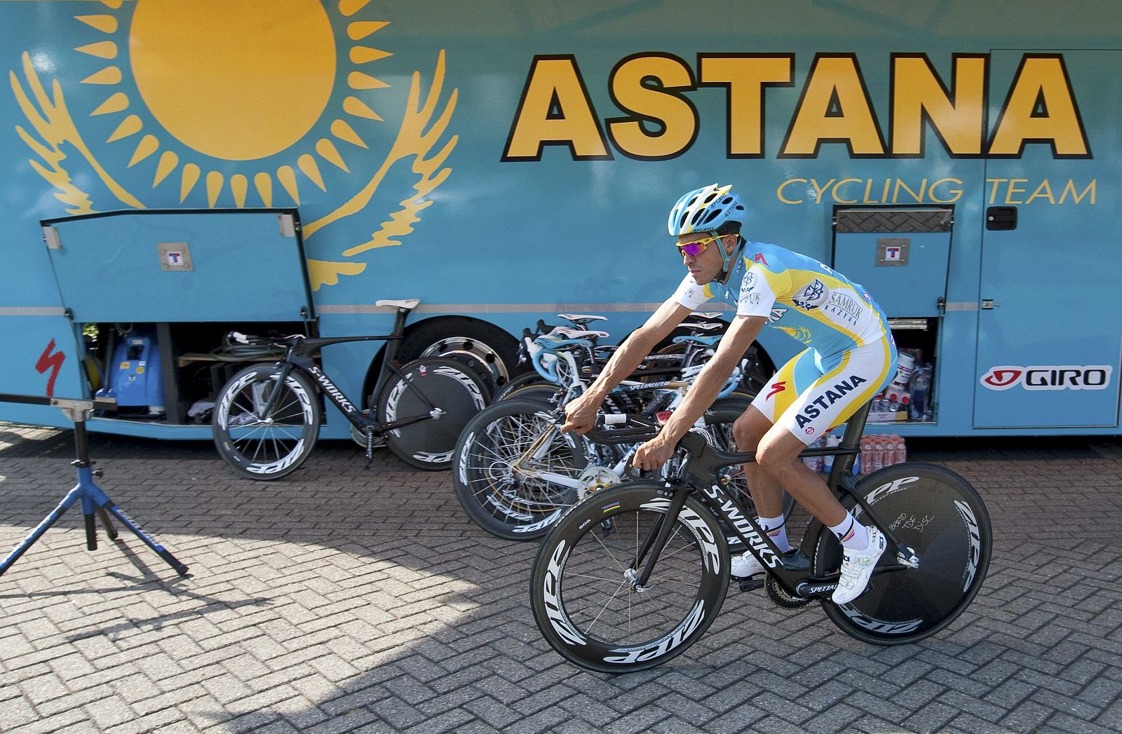 El ciclista español Alberto Contador, del equipo Astana