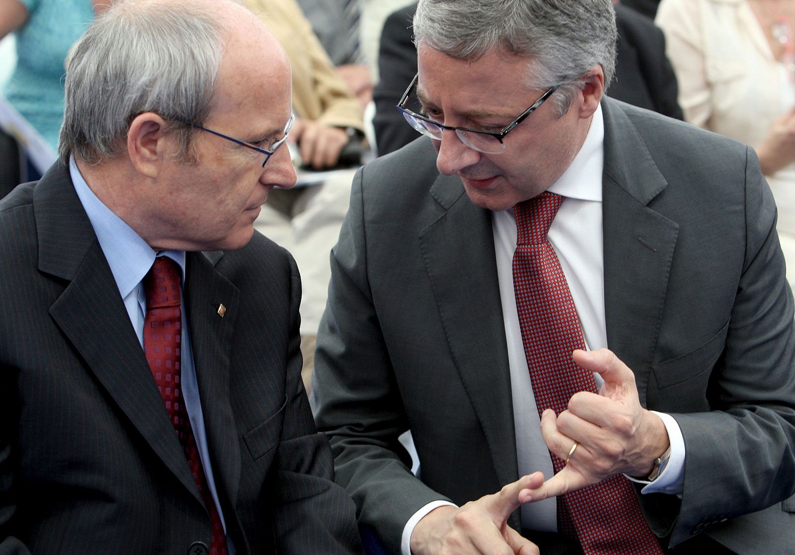 José Blanco y José Montilla, durante la ingauruación de dos tramos de la autovía B-40 el pasado 29 de junio