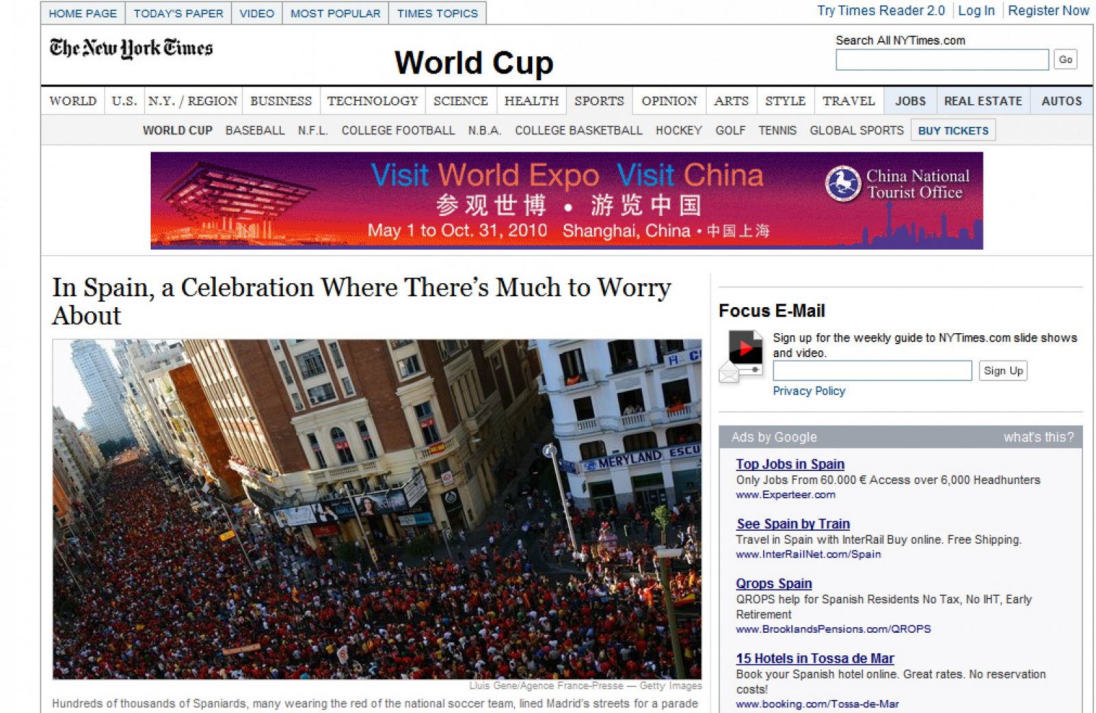¿España, una celebración donde hay mucho de qué preocuparse¿, dice el diario estadounidense 'The New York Times'