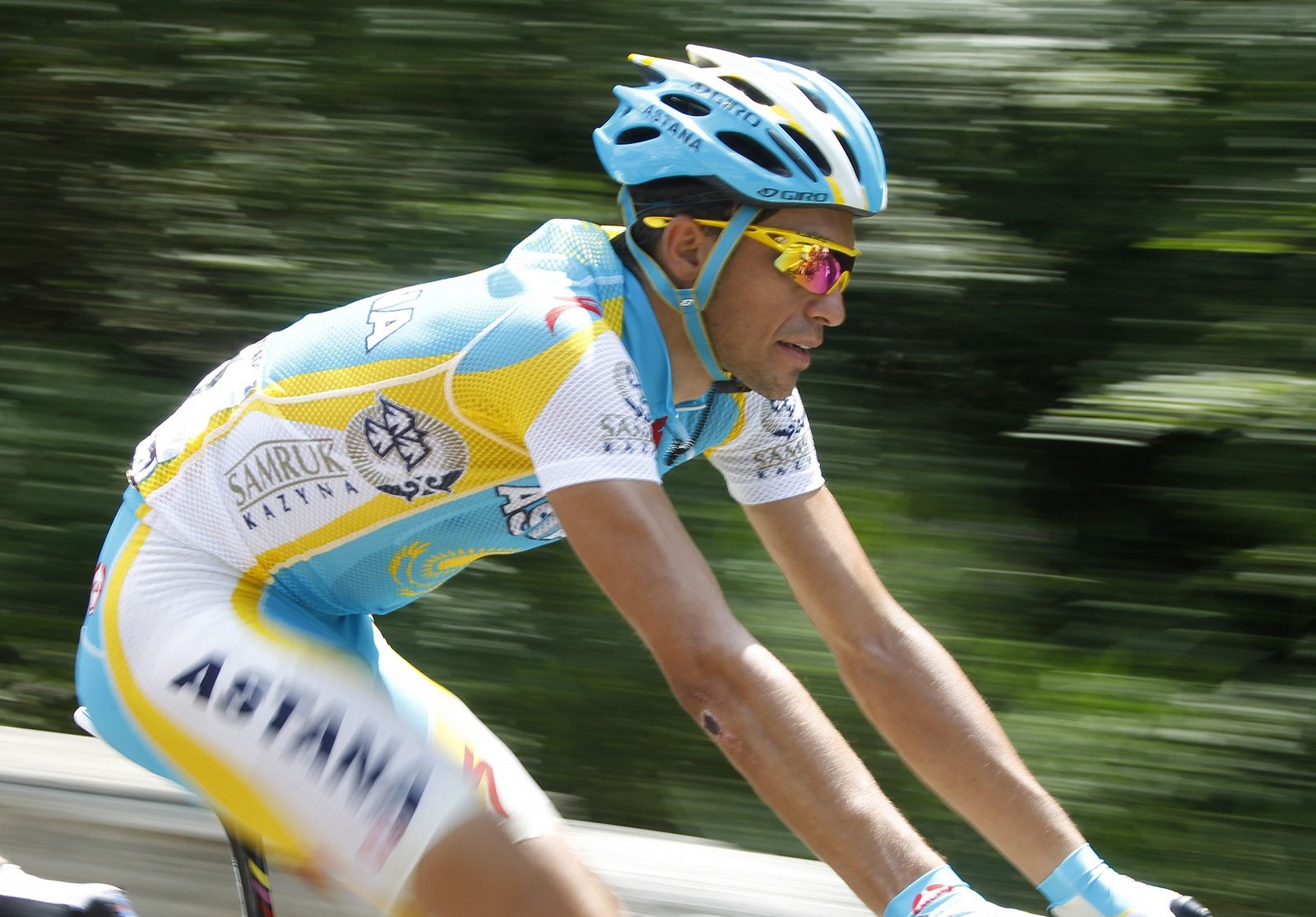 El corredor del Astana, Alberto Contador, se muestra optimista de cara al primer día pirenaico.