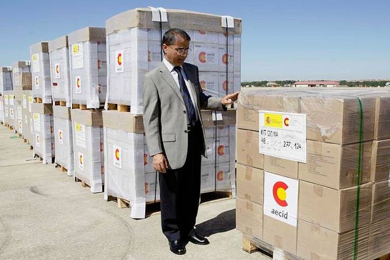 Imagen de la ayuda española que ya está en Pakistán