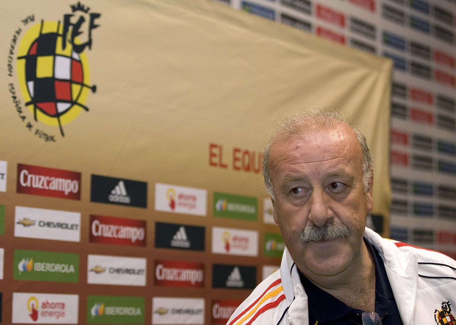 Vicente del Bosque durante la rueda de prensa ofrecida en Ciudad de México.