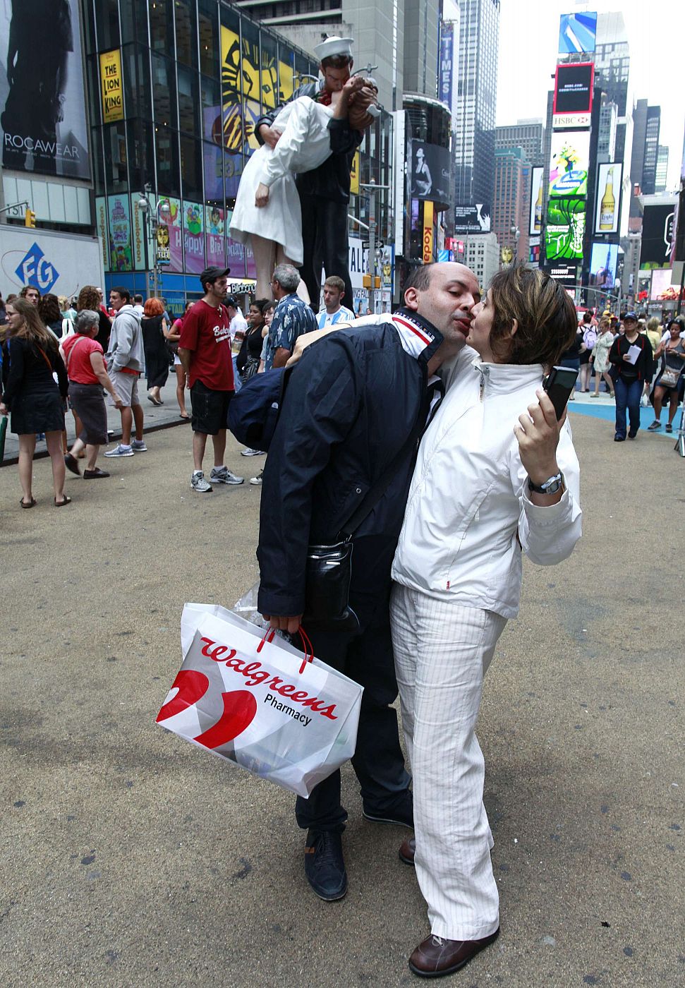 Besos en Times Square