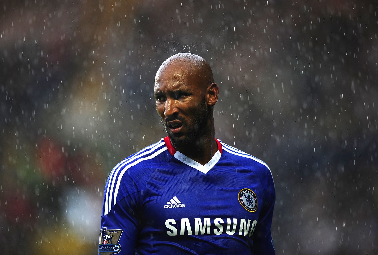 Chelsea's Nicolas Anelka reacts during their English Premier League soccer match against West Bromwich Albion  at Stamford Bridge in London