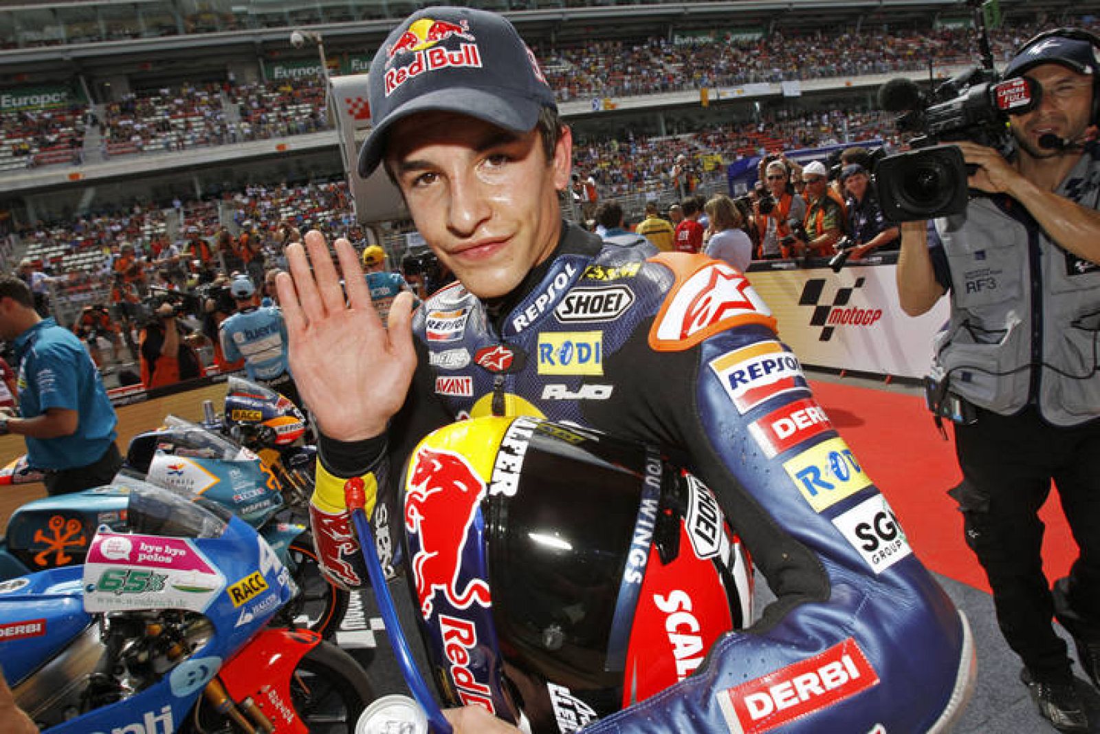 Marc Márquez es el líder provisional de 125cc.